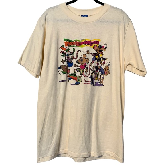 VINTAGE | RARE Deadstock ’86 OP Single Stitch US Made ‘Radical Rodents’ Tee - Picture 1 of 16